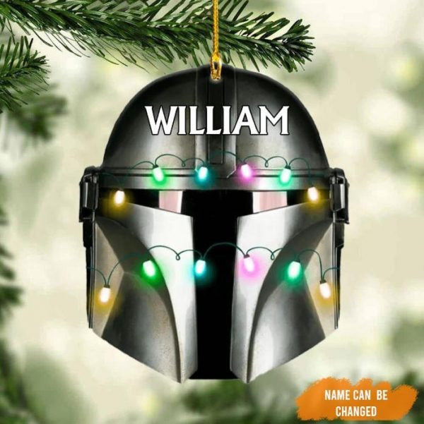 Personalized Helmet Movie Star Christmas Tree Ornament for Fans Made by Acrylic OO4244