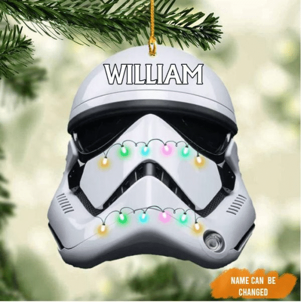 Personalized Helmet Movie Star Christmas Tree Ornament for Fans Made by Acrylic OO4244