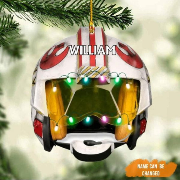 Personalized Helmet Movie Star Christmas Tree Ornament for Fans Made by Acrylic OO4244