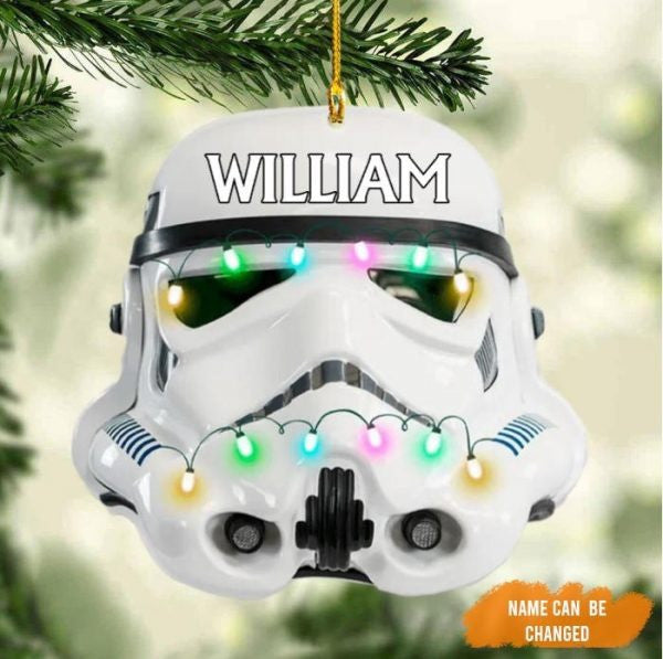 Personalized Helmet Movie Star Christmas Tree Ornament for Fans Made by Acrylic OO4244