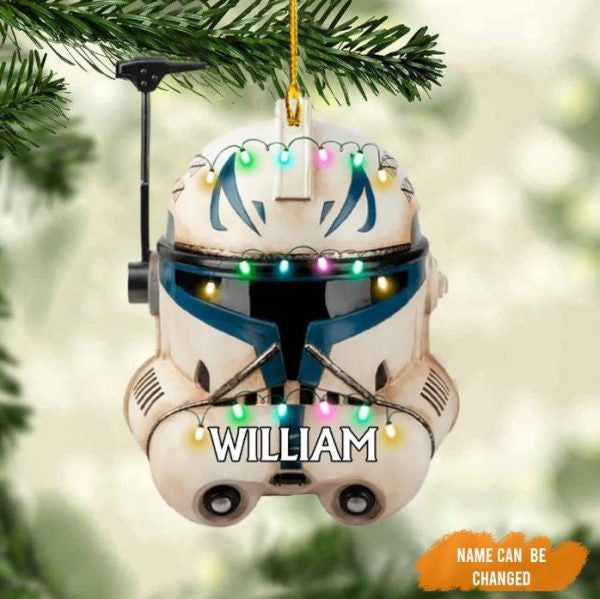 Personalized Helmet Movie Star Christmas Tree Ornament for Fans Made by Acrylic OO4244