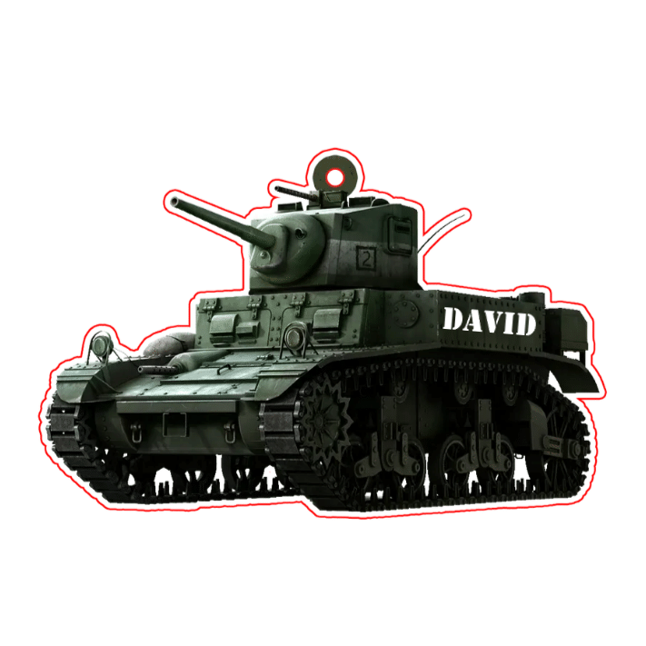 Veteran Tank Personalized Acrylic Custom Shape Ornament for Veteran's Day, Gift for Dad Veteran OO4243