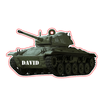 Veteran Tank Personalized Acrylic Custom Shape Ornament for Veteran's Day, Gift for Dad Veteran OO4243