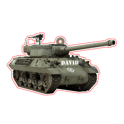 Veteran Tank Personalized Acrylic Custom Shape Ornament for Veteran's Day, Gift for Dad Veteran OO4243