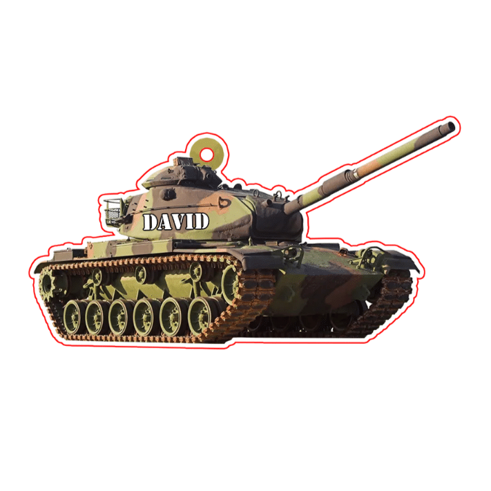 Veteran Tank Personalized Acrylic Custom Shape Ornament for Veteran's Day, Gift for Dad Veteran OO4243