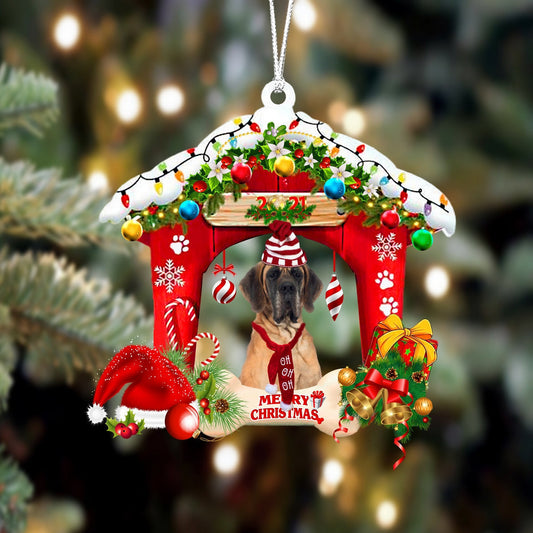 Great Dane Christmas House Custom Shaped Two Sided Ornament OO3915