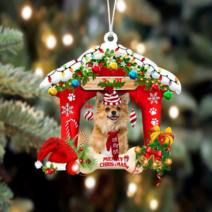 Chihuahua Christmas House Custom Shaped Two Sided Ornament OO3947