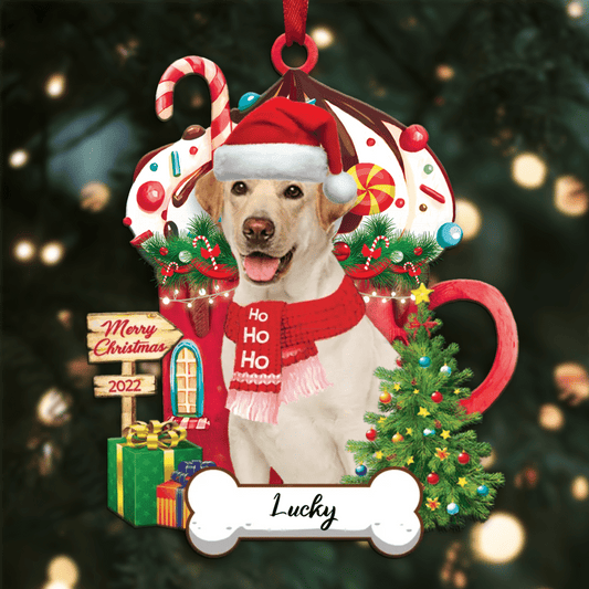 Personalized Ho Ho Ho Labrador Retriever Dog Christmas Ornament for Dog Lovers OO3880