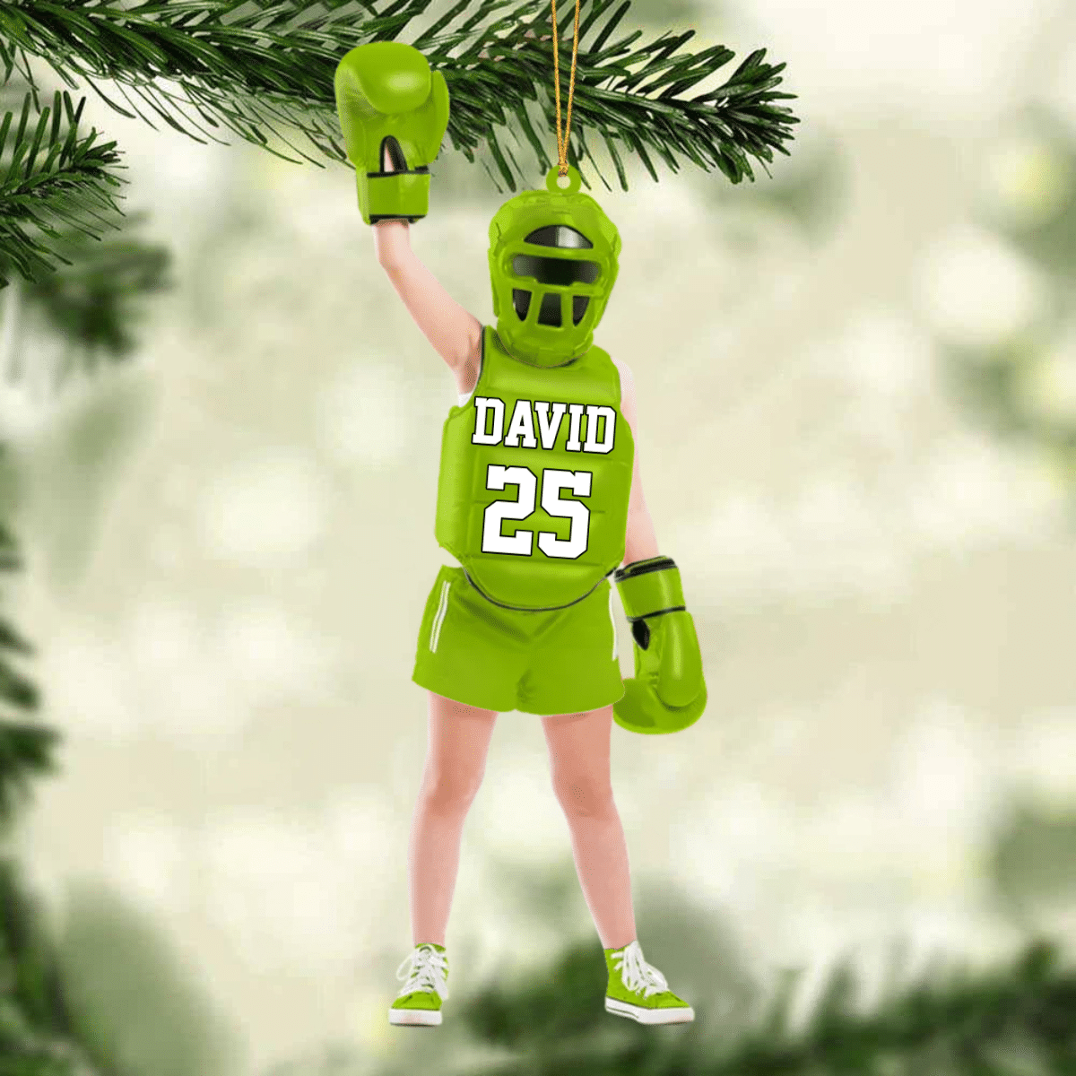 Personalized Girl Version Boxer Christmas Ornament - Great Gift Idea For Boxing Lovers/Boxers OO3855