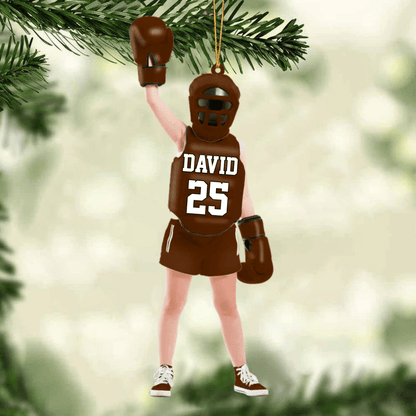 Personalized Girl Version Boxer Christmas Ornament - Great Gift Idea For Boxing Lovers/Boxers OO3855