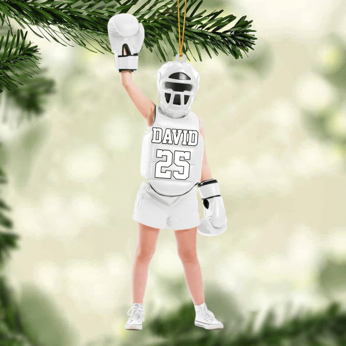 Personalized Girl Version Boxer Christmas Ornament - Great Gift Idea For Boxing Lovers/Boxers OO3855