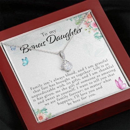 To My Bonus Daughter, Bonus Daughter Necklace, Step Daughter Necklace, Gifts For Stepdaughter SO0275