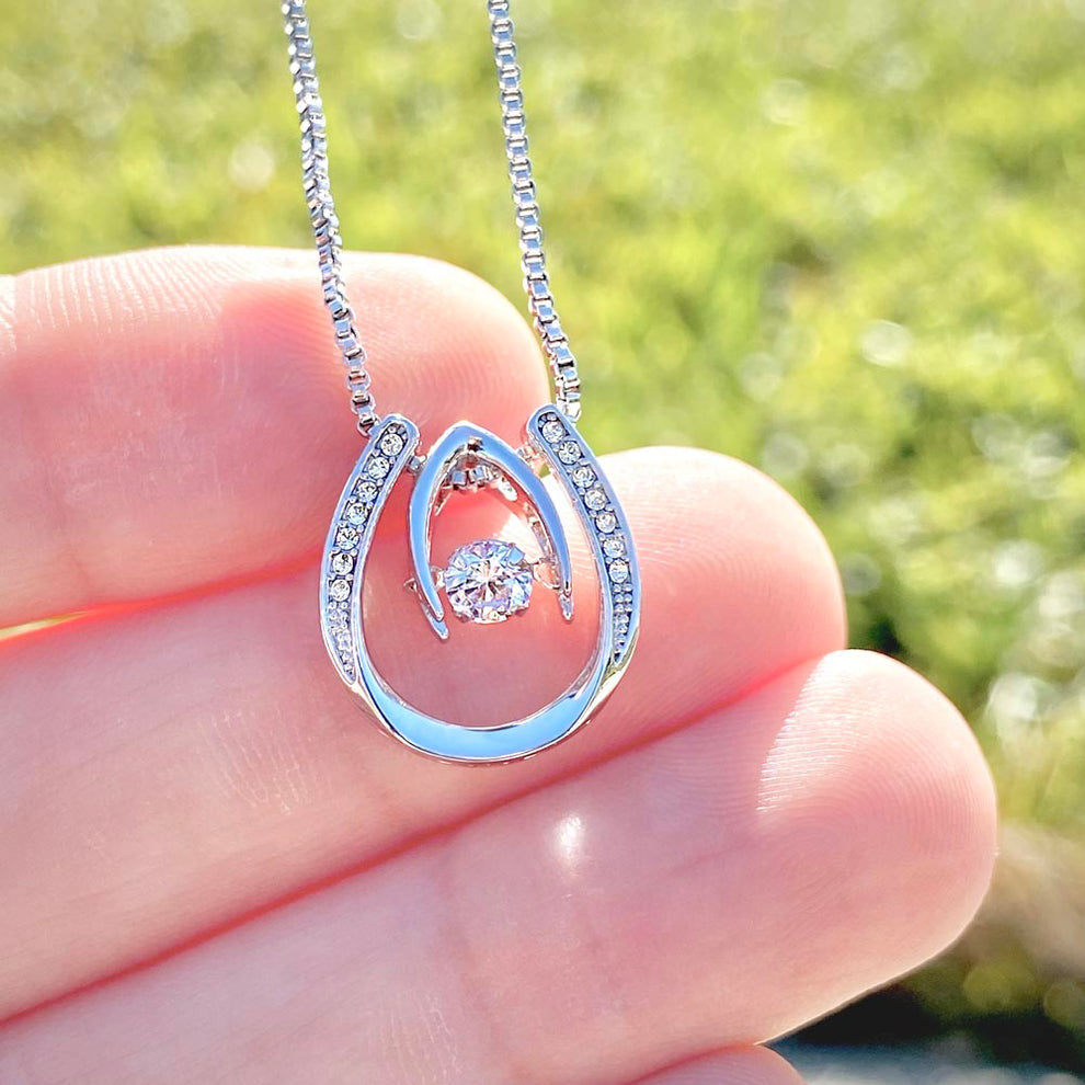 To My Beautiful Granddaughter Gifts Horseshoe Necklace, Be bold and beautiful, Granddaughter Gift SO0131