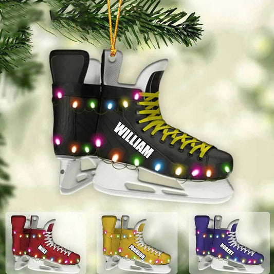 Ice Hockey Skates - Personalized Hockey Acrylic Christmas Ornament - Gift For Hockey Players SO1226