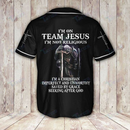 I'm On Team Jesus Baseball Tee Jersey Shirts 3D Printed SO0031