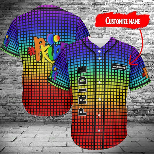 Baseball Tee LGBT - Pride Personalized Name Baseball Jersey SO0069