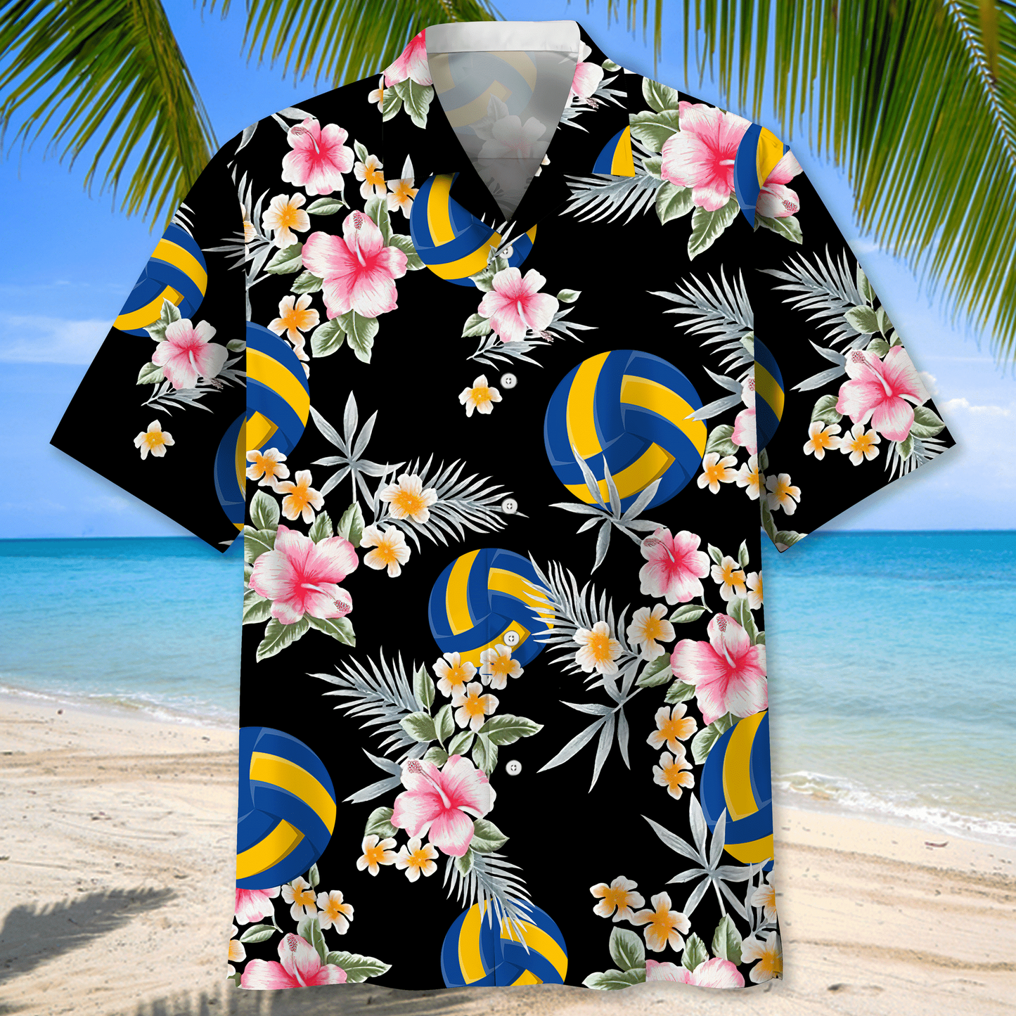 Volleyball Flower Hawaiian Shirt, Idea Shirt for Volleyball Players Team HO5558