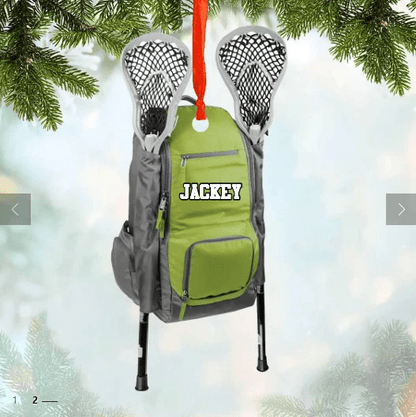 Personalized Hockey Bag Christmas acrylic Ornament Printed, hockey christmas ornament OO1804