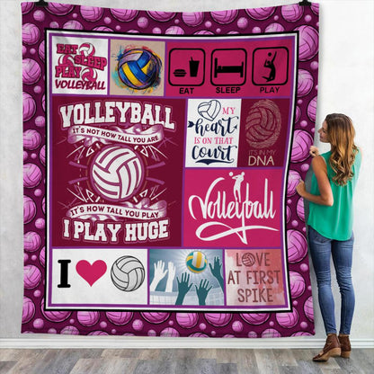 Funny Volleyball Eat Sleep Play Volleyball Blanket Gift For Volleyball Lovers BD0065