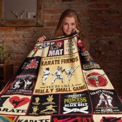 Karate Friends Blanket, Japanese Karate Blanket, Karate Lover Gift for Daughter Son BD0074