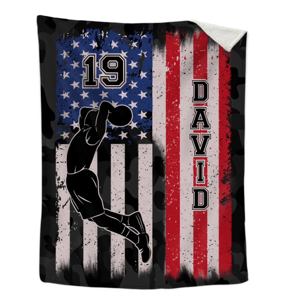 Personalized Basketball Blanket for Son, Basketball Players, Gift for Son Birthday, Basketball Team Gift BD0092