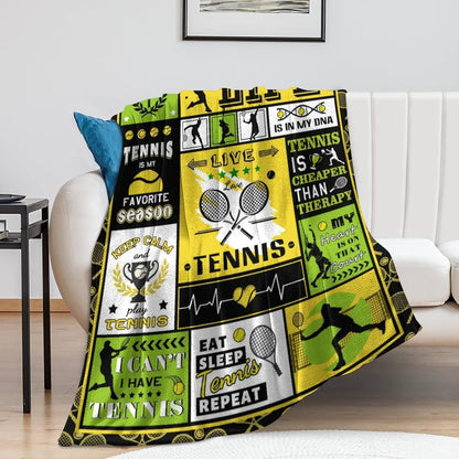 Tennis Throw Blanket, Tennis Throw Blanket for Men Women, Daughter and Son Tennis Lovers BD0023