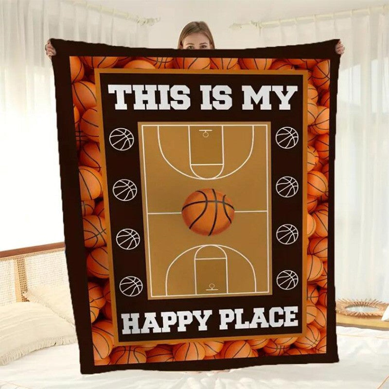 Personalized Basketball Throw Blanket, Basketball Players Name and Number, Gift for Son BD0091