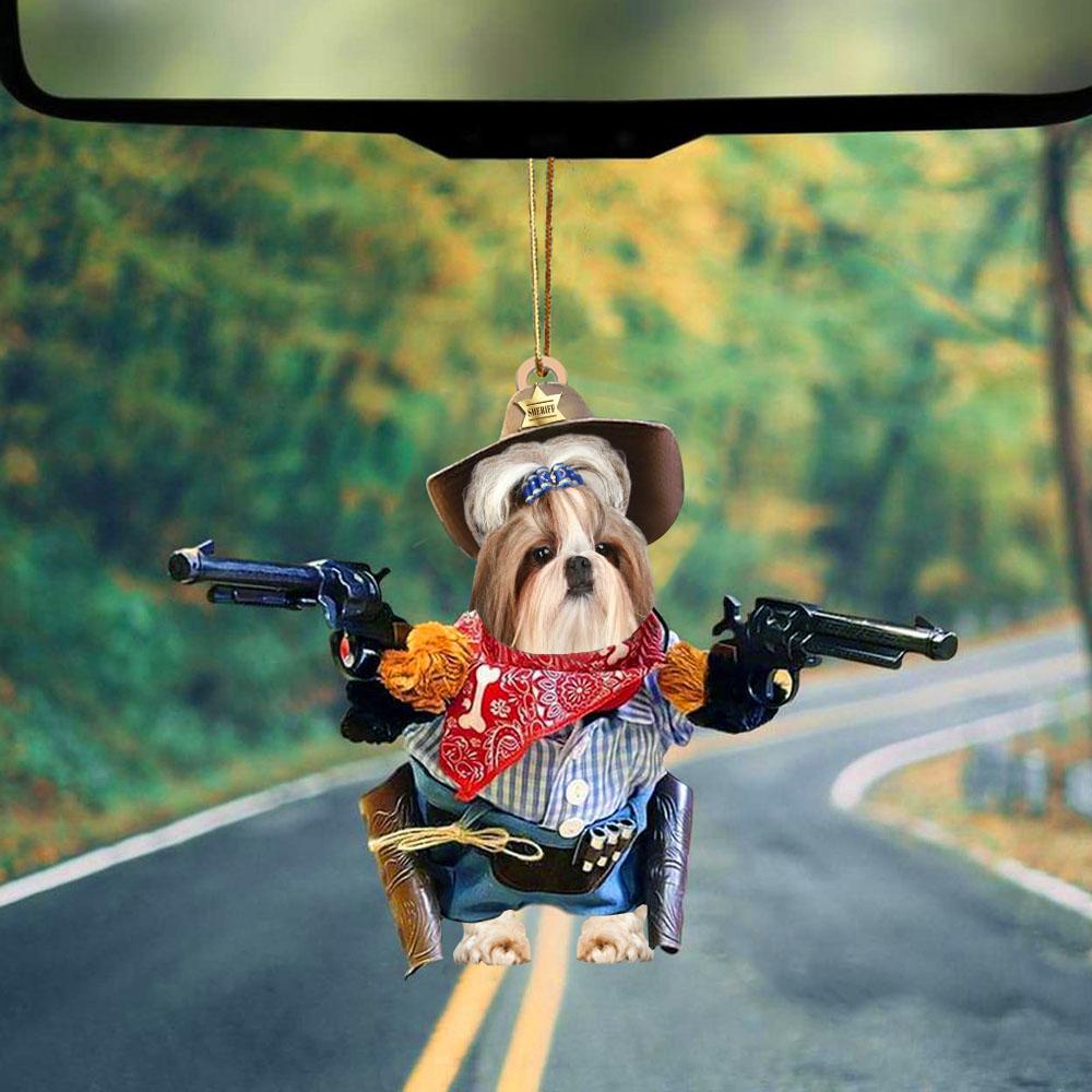 Shih Tzu Car Hanging Ornament Dog Ornament Dog Lover Gift OO0686