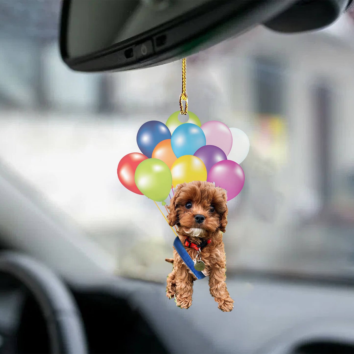 Cavapoo Dog Fly With Bubbles Dog Hanging Ornament Dog Ornament Lasfour SO1494