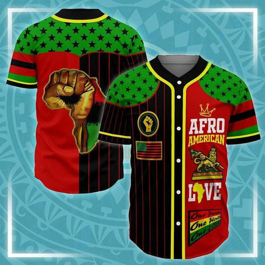 Afro American Love For Juneteenth Baseball Tee Jersey Shirt Printed 3D SO0220