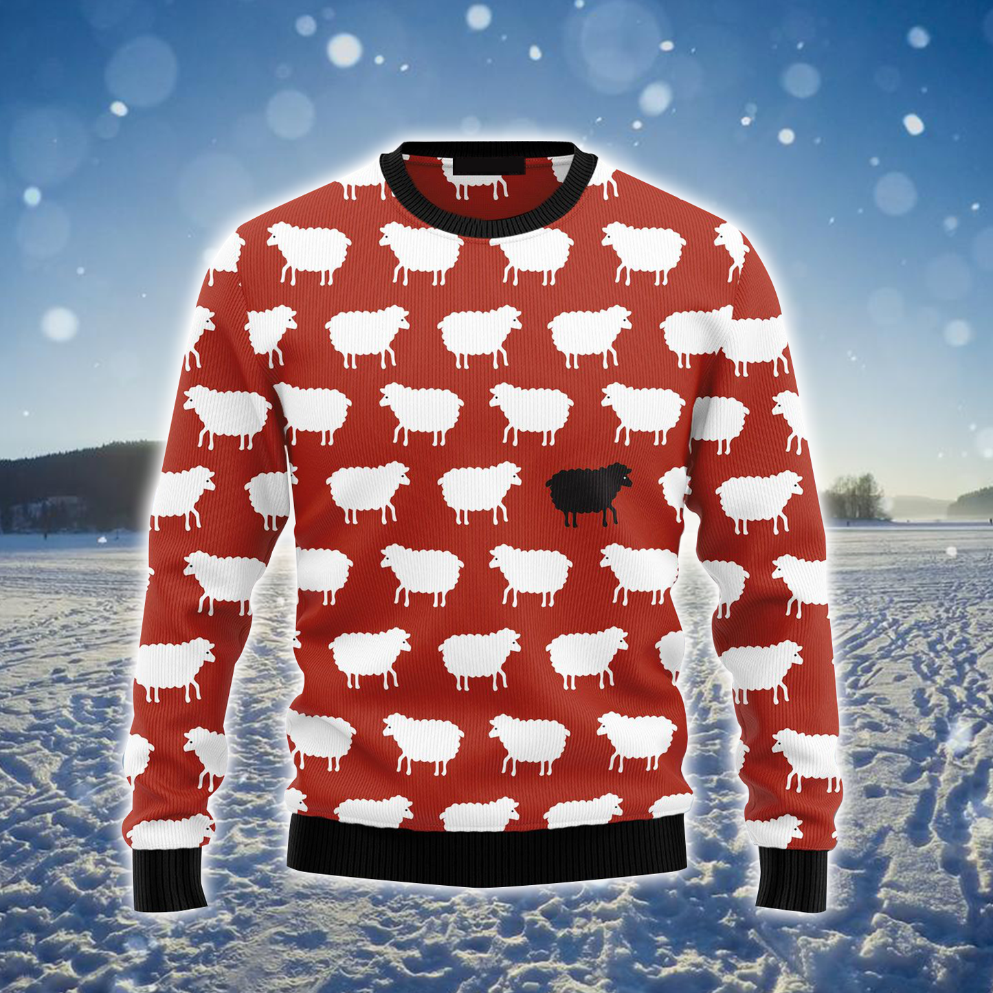 Sheep Ugly Sweater, Sheep Black And White Funny Ugly Sweater For Men & Women, Perfect Gift For Friends, Family SO1166