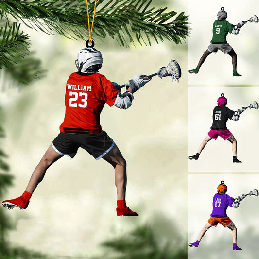 Personalized Lacrosse Players Christmas Ornament, Gift for Lacrosse Lovers OO1764