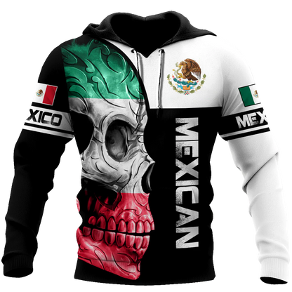 Lasfour Mexico Skull 3D Hoodie For Men And Women, Skull Mexican Hoodie SO0431