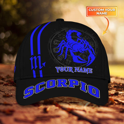 3D Classic Cap Scorpio Personalized Name Cap 111 Lasfour CA2139