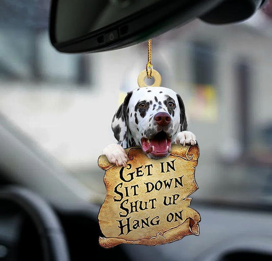 Dalmatian get in dalmatian lover dog mom two sided car ornament OO0206