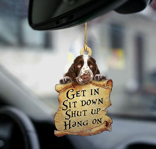 English Springer Spaniel get in dog moms two sided ornament, best ornament for car OO0184