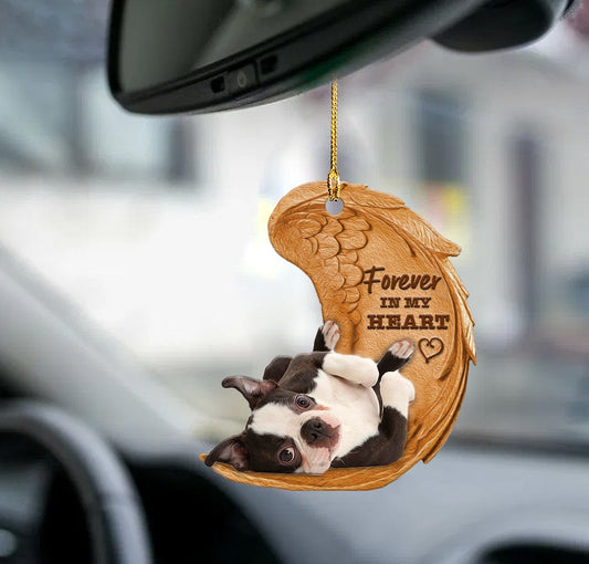 Boston Terrier Forever In My Heart Hanging Ornament Dog Ornament Lasfour SO1497