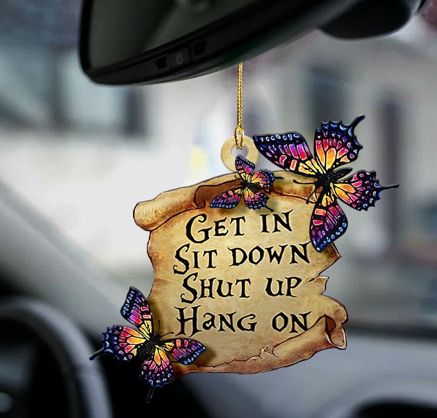 Butterfly get in butterfly lover two sided ornament car hanging ornaments OO0189