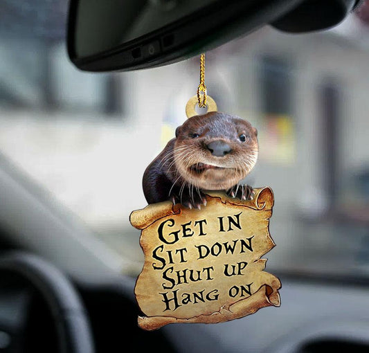 Otter get in otter lover two sided ornament, Animal Car Interior Ornaments OO0245