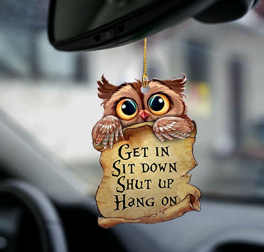 Owl get in owl lover two sided ornament OO0198