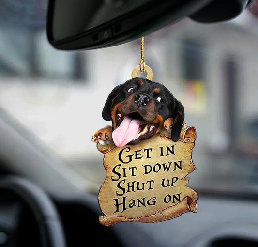 Rottweiler get in rottweiler lover two sided ornament OO0161