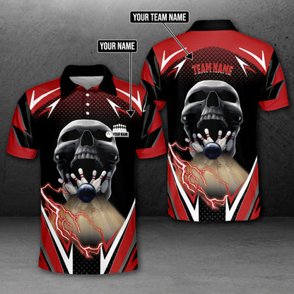 Custom Skull Bowling Jersey For Team BO0018