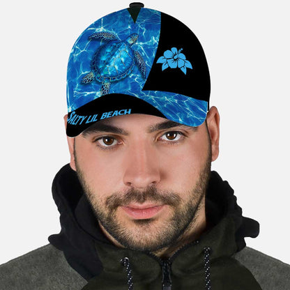 Salty Lil Beach Classic Cap Hat Turtle 3D Full Print Cap Hat CO0626