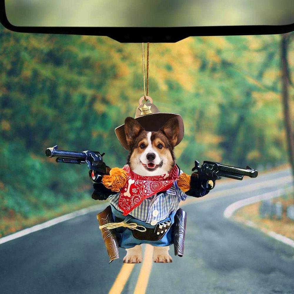 Corgi Car Front Hanging Ornament Dog Ornament Car Interior OO0689