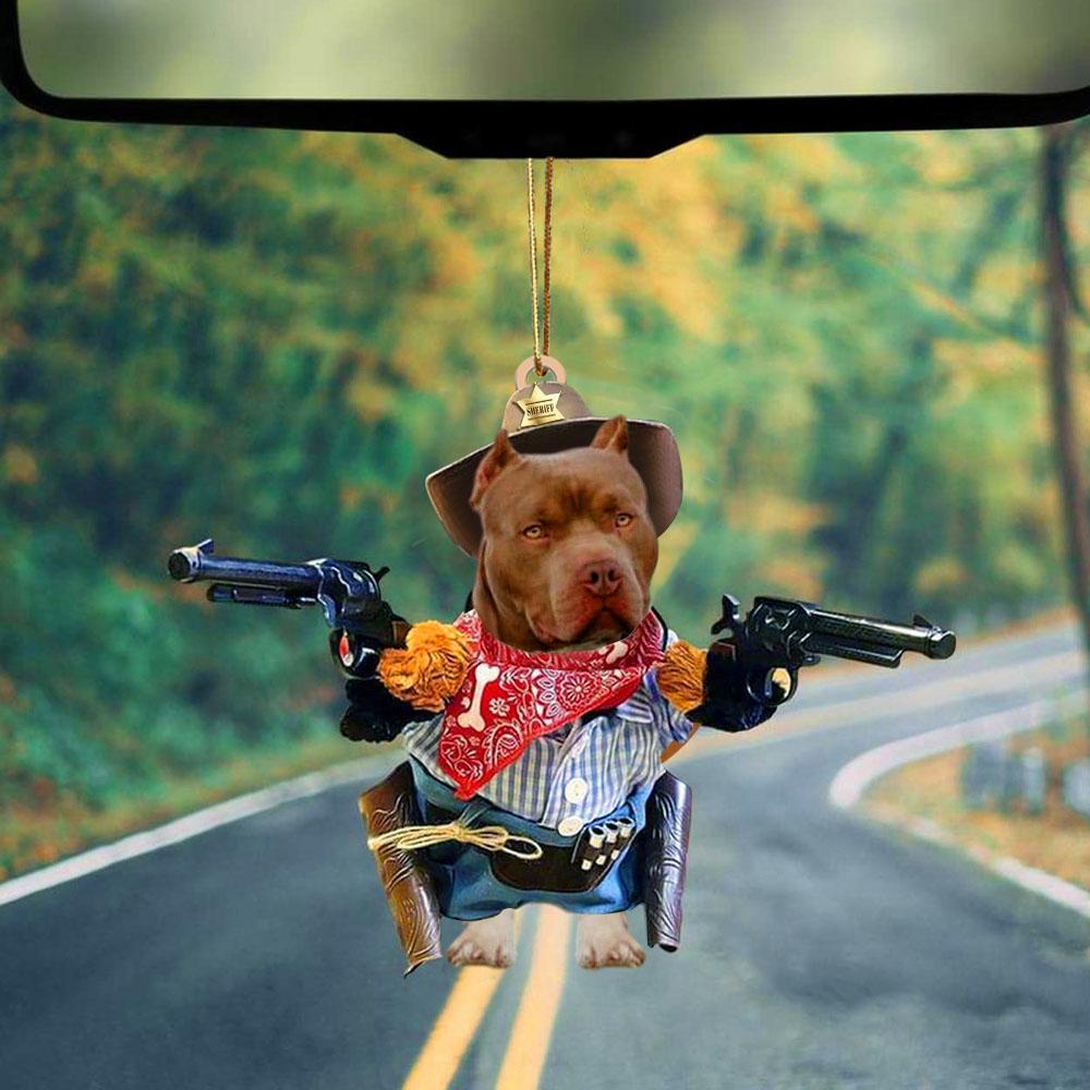 Pit bull Hanging Ornament Dog Ornament Funny Dog Lover Gift OO0691