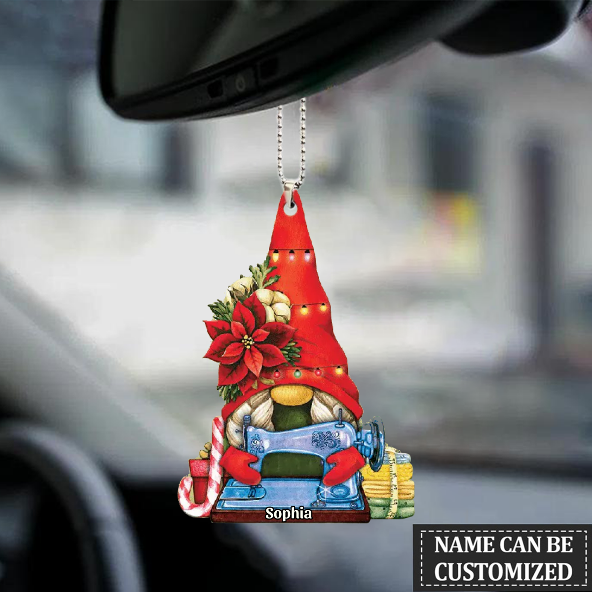 Personalized Sewing Flat Car Hanging Ornament OO0101