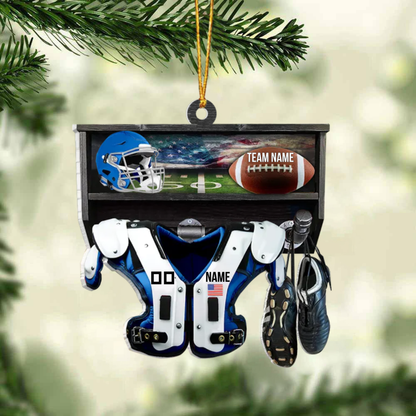 Personalized Ornament American Football Christmas Ornament For Football Lovers Football Player SO0695