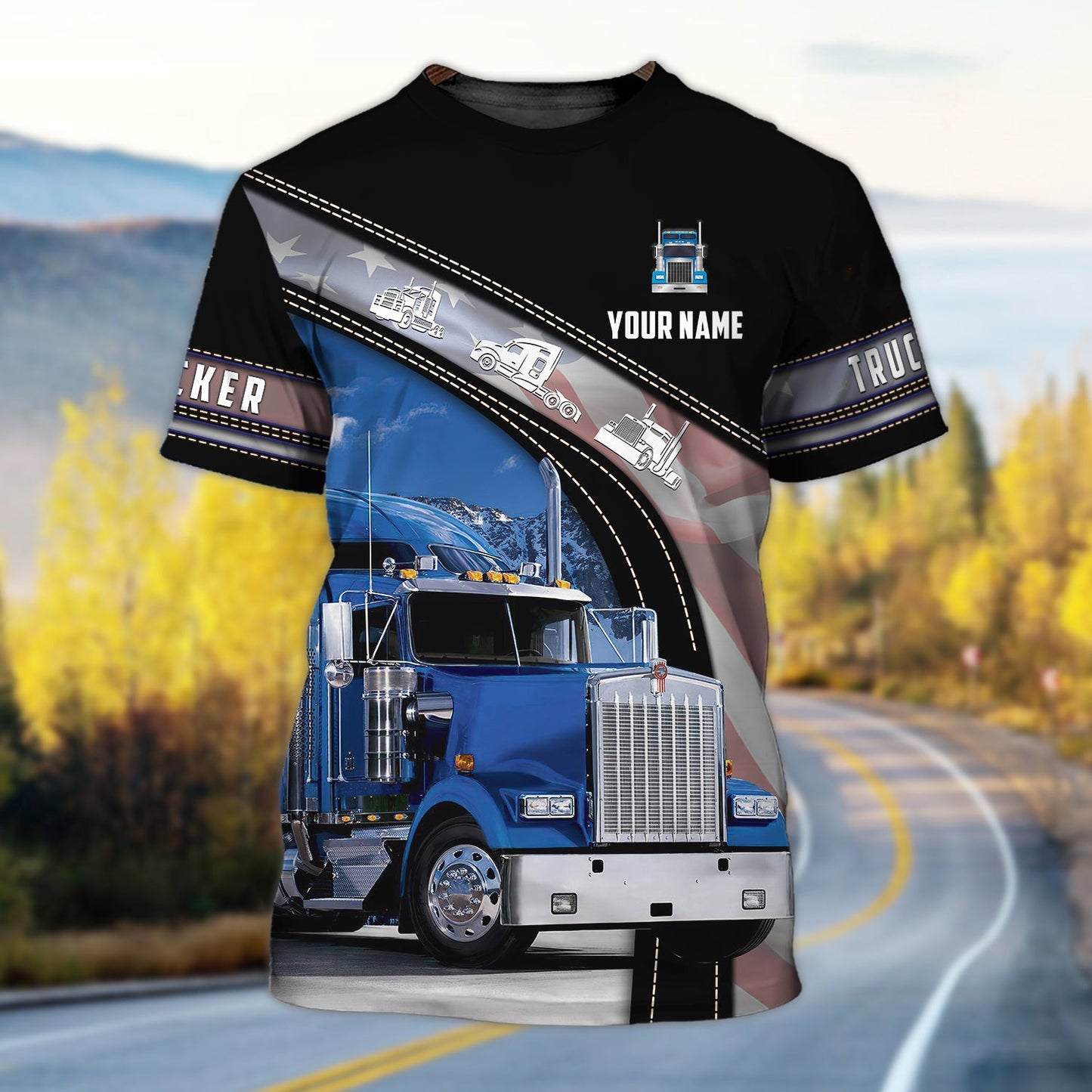 Personalized 3D T Shirt For A Trucker, Custom Trucker Shirt Man, Proud Truck Man Shirts TO1692