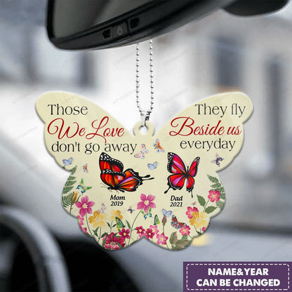 Personalized Memorial Ornament Butterfly Ornament For Loss Of Dad Mom Remembrance Ornaments OO0984