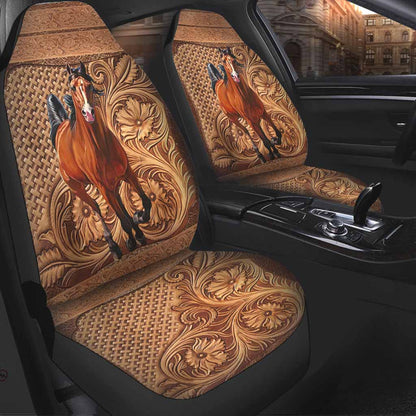 Love Horses Seat Covers For Car, Cute Front Car Seat Cover For Horse Lovers SO0139